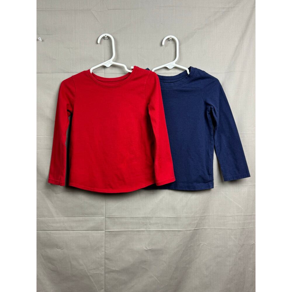 Toddler Boy Longsleeve Red and Blue Shirt Bundle, Size 3T